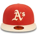 kapa-ravna-narancasta-prilagodena-59fifty-side-patch-oakland-athletics-mlb-new-era