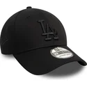 kapa-zaobljena-crna-prilagodena-39thirty-monochrome-los-angeles-dodgers-mlb-new-era