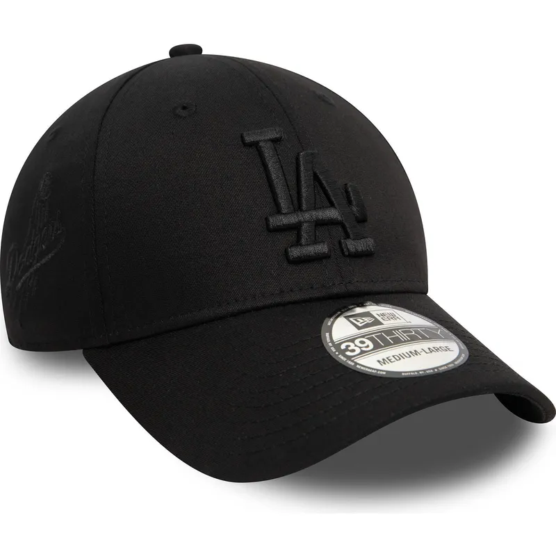kapa-zaobljena-crna-prilagodena-39thirty-monochrome-los-angeles-dodgers-mlb-new-era