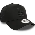 new-era-curved-brim-black-logo-9forty-e-frame-monochrome-los-angeles-dodgers-mlb-black-snapback-cap