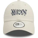 new-era-curved-brim-9twenty-scribble-ac-milan-serie-a-beige-adjustable-cap