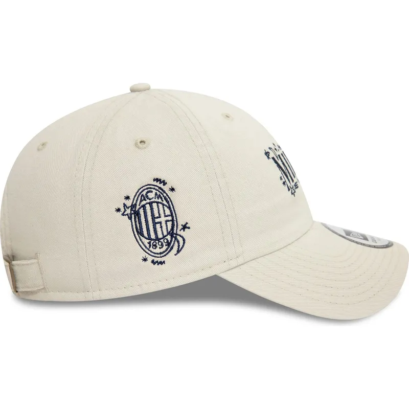 cap-zaobljena-beige-adjustable-strap-9twenty-scribble-ac-milan-serie-a-new-era