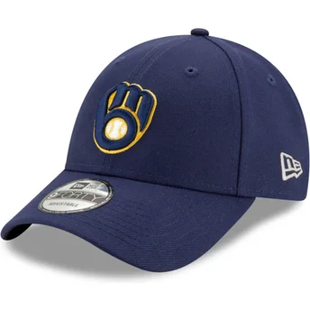Cap zaobljena navy blue adjustable strap 9FORTY The League Milwaukee Brewers MLB New Era