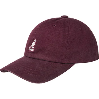 Kapa zaobljena crvena podesiv Washed Baseball Cordovan Kangol