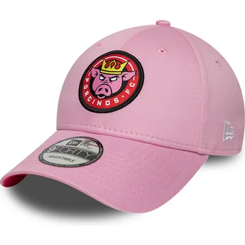 Cap zaobljena pink adjustable strap 9FORTY Core Porcinos FC Kings League New Era