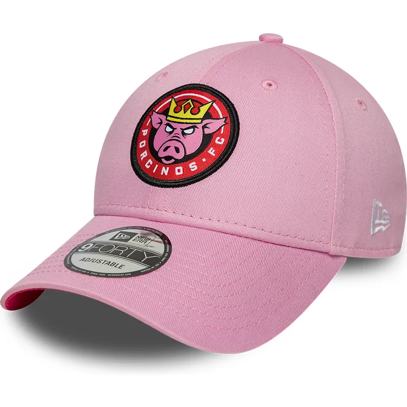 cap-zaobljena-pink-adjustable-strap-9forty-core-porcinos-fc-kings-league-new-era