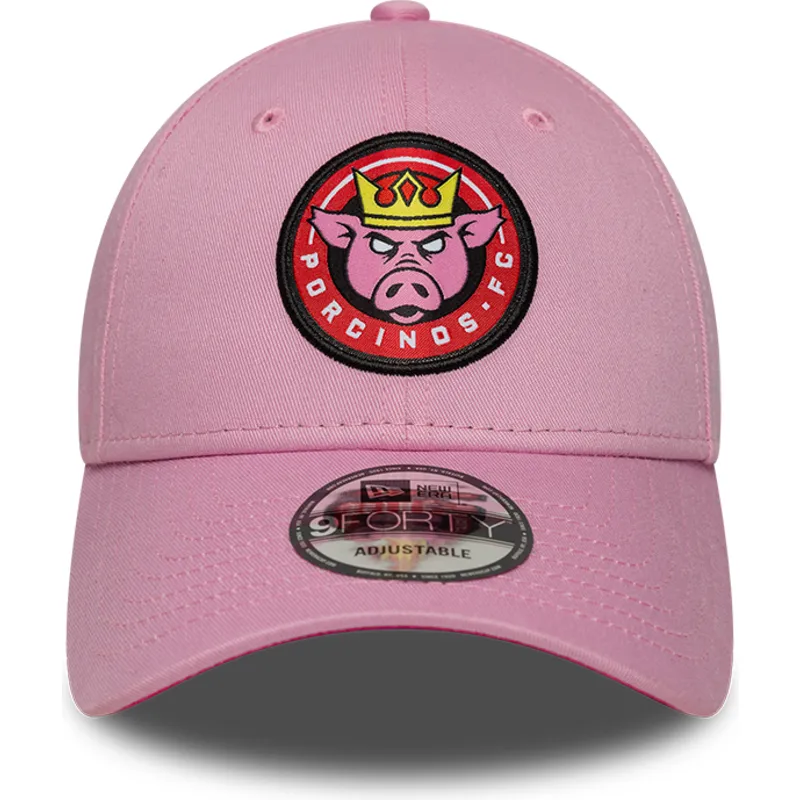 cap-zaobljena-pink-adjustable-strap-9forty-core-porcinos-fc-kings-league-new-era