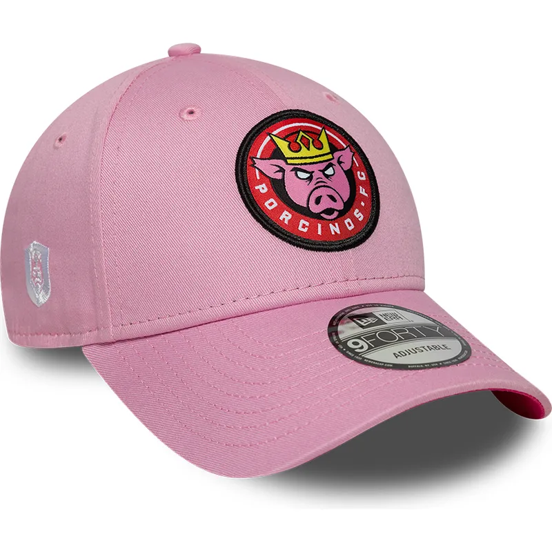 cap-zaobljena-pink-adjustable-strap-9forty-core-porcinos-fc-kings-league-new-era