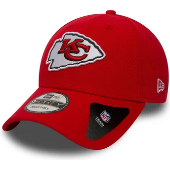 Kape zaobljena crvena podesiva traka 9FORTY The League Kansas City Chiefs NFL New Era