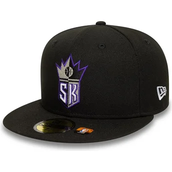 Cap ravna black ajustada 59FIFTY Classic Sacramento Kings NBA New Era