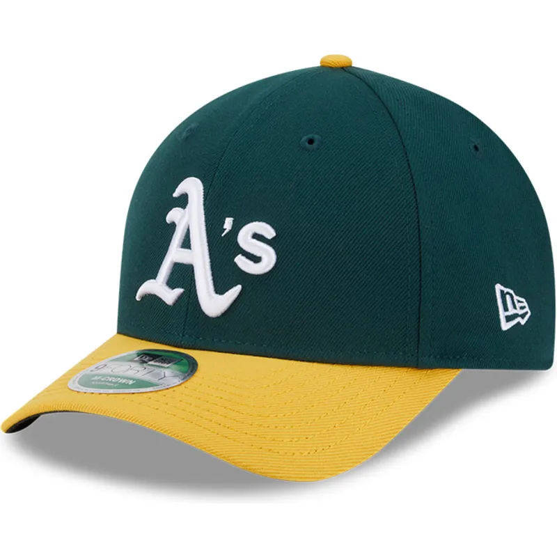 kape-zaobljena-zelena-snapback-9forty-m-crown-player-replica-oakland-athletics-mlb-new-era