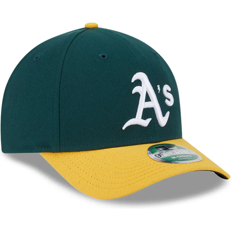 kape-zaobljena-zelena-snapback-9forty-m-crown-player-replica-oakland-athletics-mlb-new-era