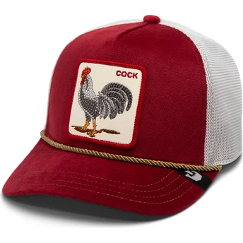 Kapa zaobljena crvena snapback Cock Garnet Rooster The Farm Jewel Tones The Farm Goorin Bros.