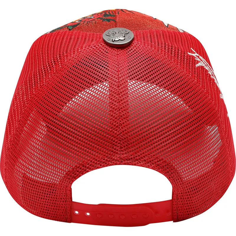 kapa-zaobljena-crvena-snapback-brave-hearts-ed-hardy