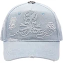 kapa-zaobljena-plava-podesiv-denim-embossed-skull-ed-hardy