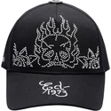 kapa-zaobljena-crna-podesiv-flaming-skull-ed-hardy