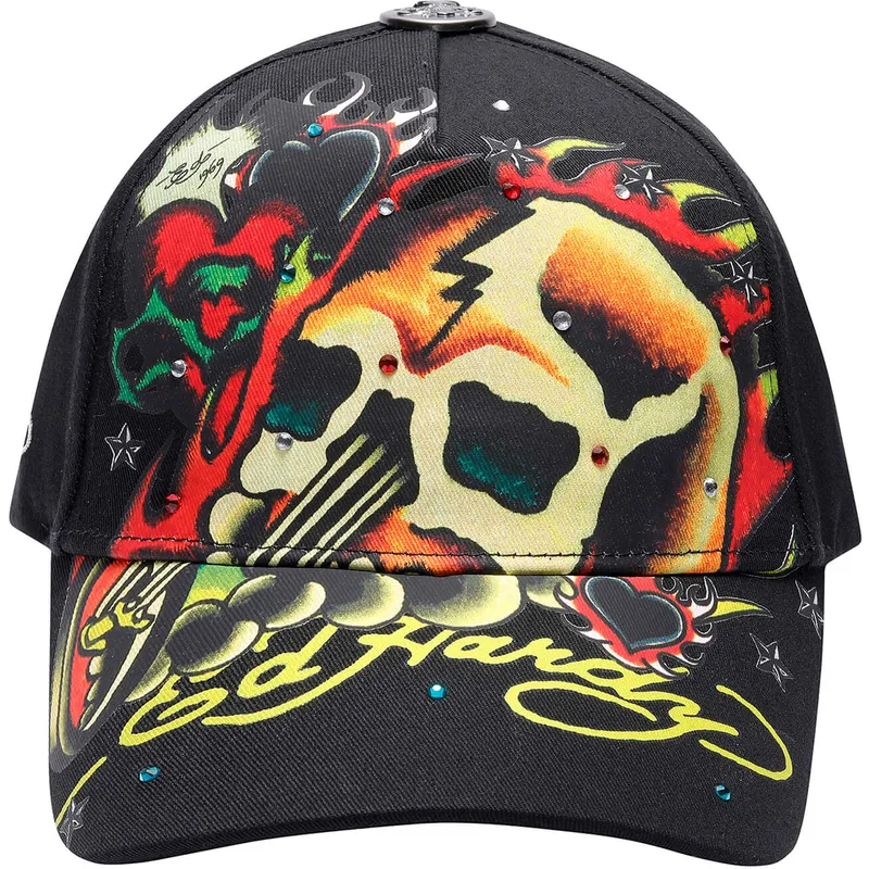kapa-zaobljena-crna-podesiv-skull-chopper-ed-hardy