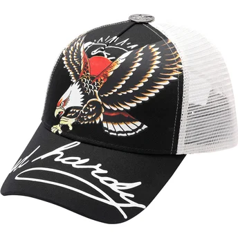 Kapa zaobljena crna snapback Soaring Eagle Ed Hardy