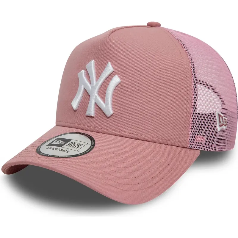 kapa-zaobljena-ruzicasta-snapback-9forty-a-frame-league-essential-new-york-yankees-mlb-new-era