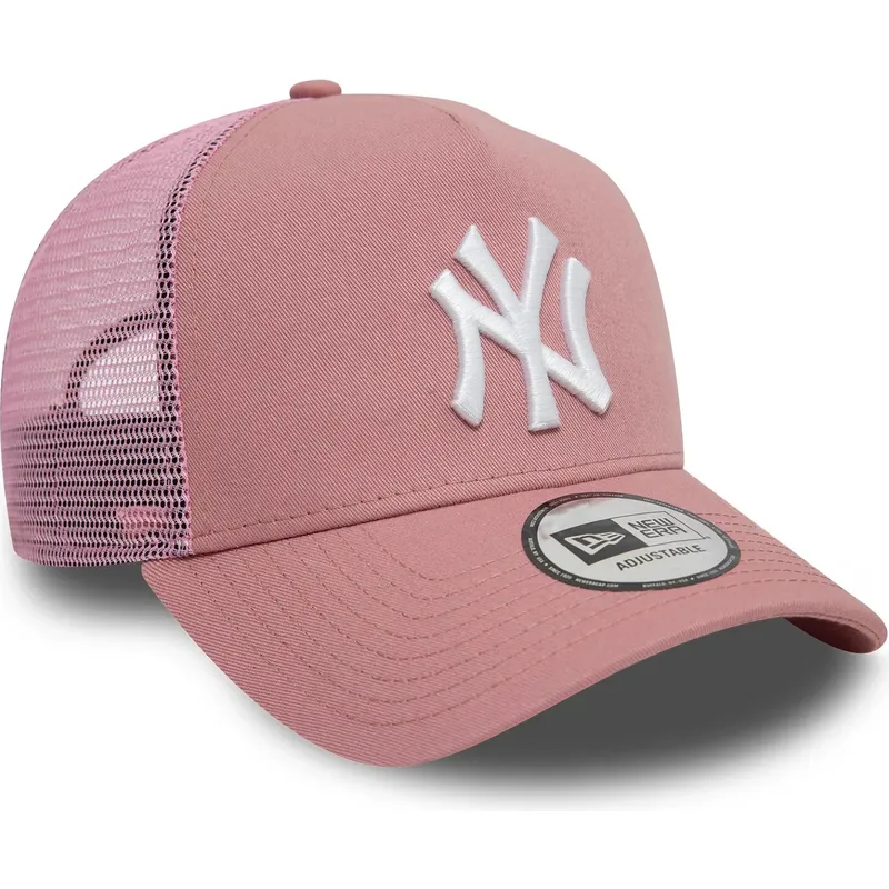 kapa-zaobljena-ruzicasta-snapback-9forty-a-frame-league-essential-new-york-yankees-mlb-new-era