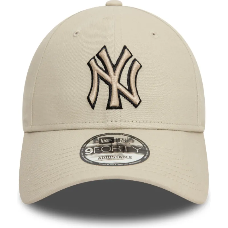 cap-zaobljena-beige-adjustable-strap-negro-9forty-team-outline-new-york-yankees-mlb-new-era