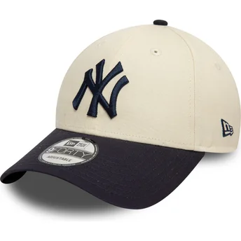 Cap zaobljena beige adjustable strap 9FORTY Colour Block New York Yankees MLB New Era