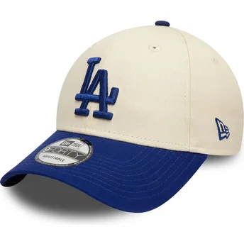 Kapa zaobljena bež podesiv 9FORTY Colour Block Los Angeles Dodgers MLB New Era