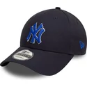 new-era-curved-brim-blue-logo-9forty-side-patch-new-york-yankees-mlb-navy-blue-adjustable-cap