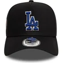 new-era-curved-brim-blue-logo-9forty-a-frame-world-series-patch-los-angeles-dodgers-mlb-black-snapback-cap