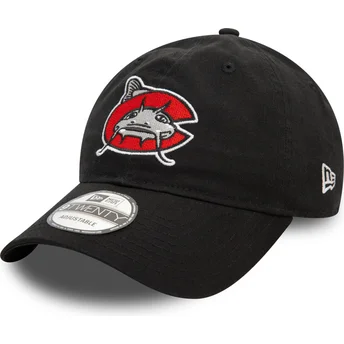 New Era Curved Brim 9TWENTY Carolina Mudcats MiLB Black Adjustable Cap