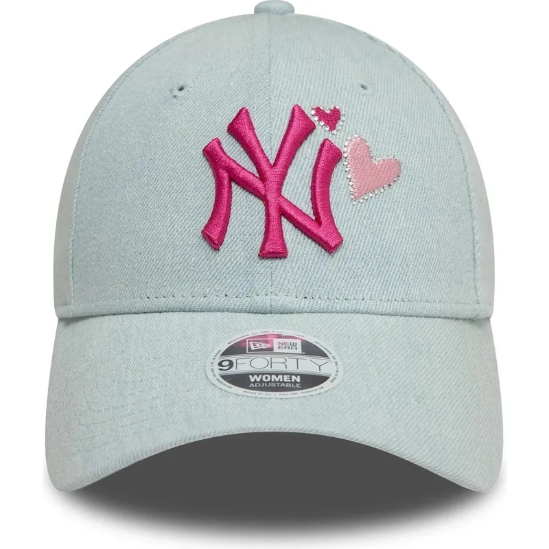 kapa-zaobljena-plava-podesiv-rosa-9forty-denim-icon-heart-new-york-yankees-mlb-new-era