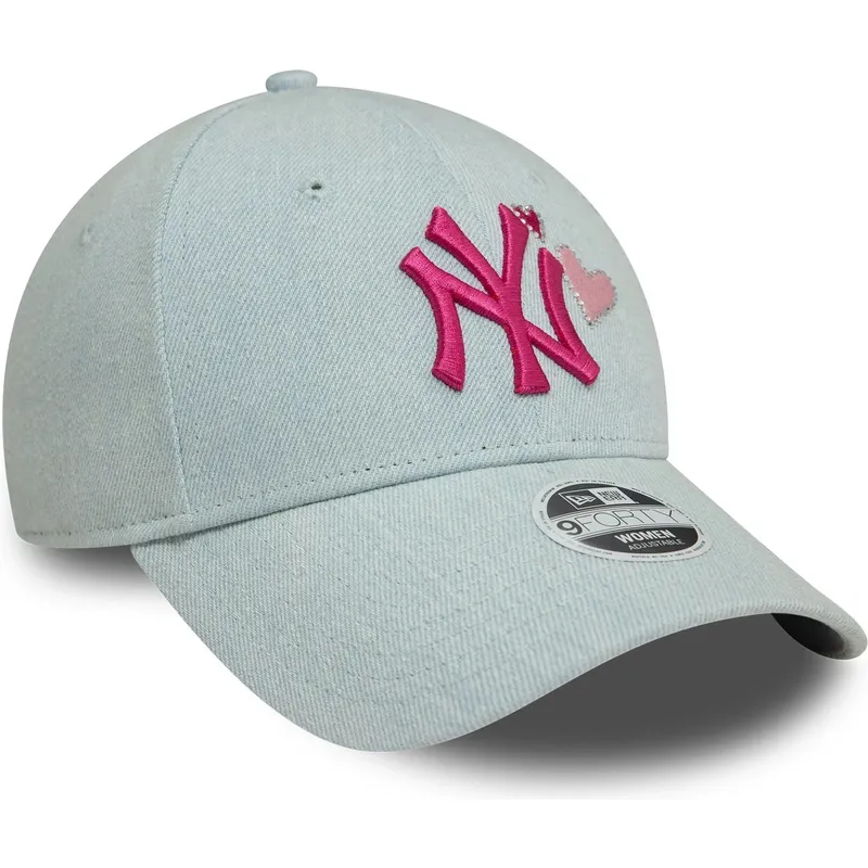 kapa-zaobljena-plava-podesiv-rosa-9forty-denim-icon-heart-new-york-yankees-mlb-new-era