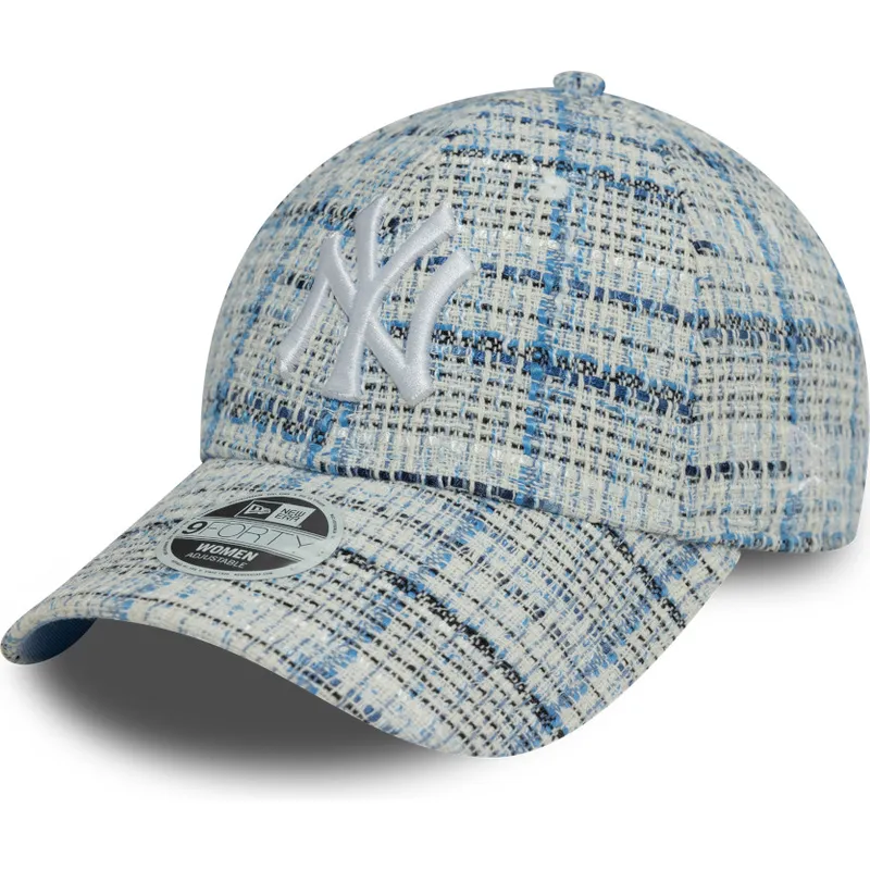 kape-zaobljena-plava-podesiva-traka-9forty-tweed-new-york-yankees-mlb-new-era