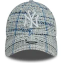 new-era-curved-brim-women-9forty-tweed-new-york-yankees-mlb-blue-adjustable-cap