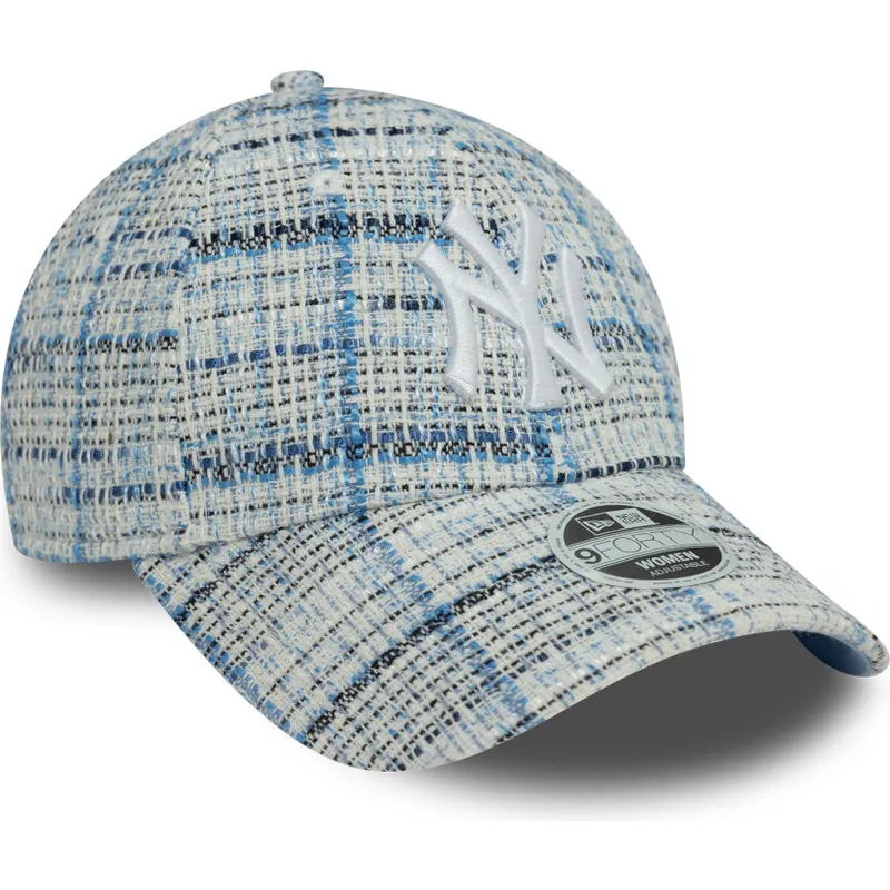 kape-zaobljena-plava-podesiva-traka-9forty-tweed-new-york-yankees-mlb-new-era