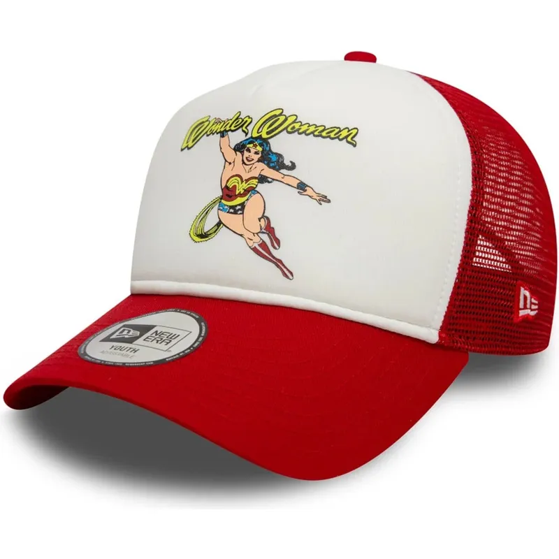 kapa-zaobljena-crvena-snapback-za-djecu-9forty-a-frame-wonder-woman-dc-comics-new-era