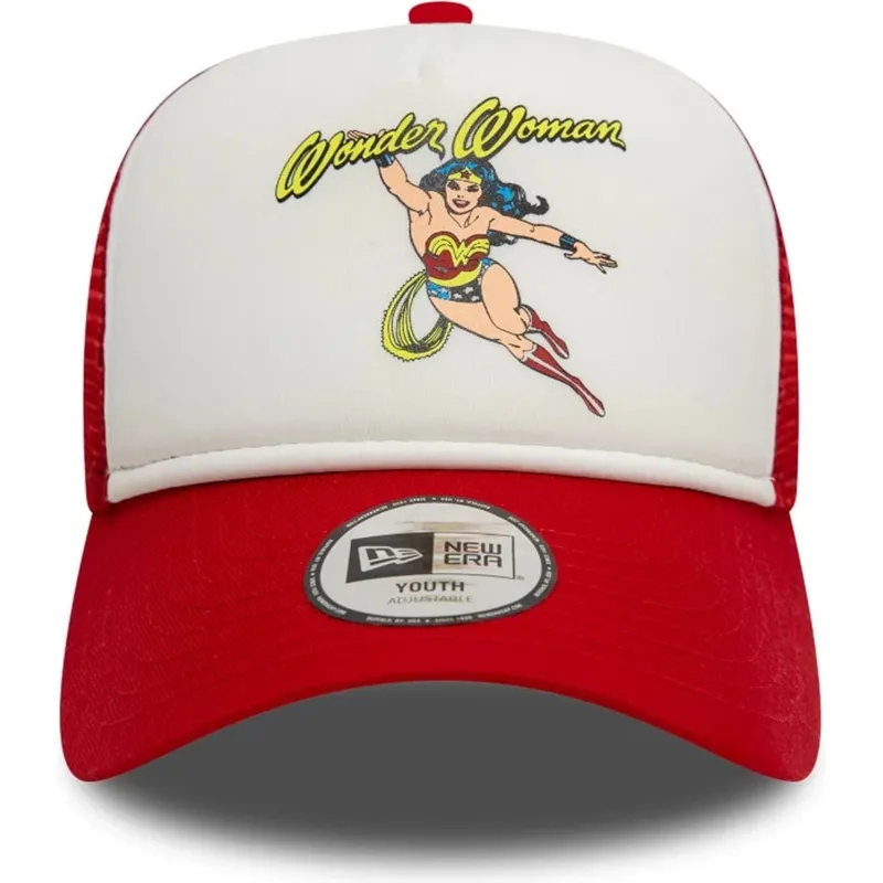 kapa-zaobljena-crvena-snapback-za-djecu-9forty-a-frame-wonder-woman-dc-comics-new-era