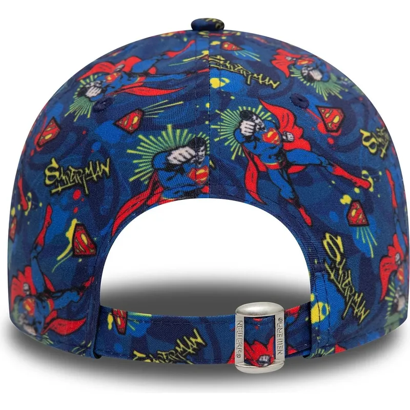 cap-zaobljena-navy-blue-adjustable-strap-za-djecu-9forty-all-over-print-superman-dc-comics-new-era