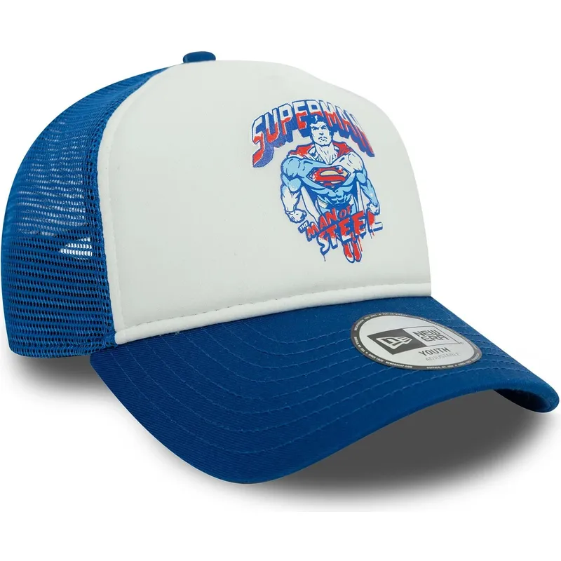kapa-zaobljena-plava-snapback-za-djecu-9forty-a-frame-superman-dc-comics-new-era kapa-zaobljena-plava-snapback-za-djecu-9forty-a-frame-superman-dc-comics-new-era