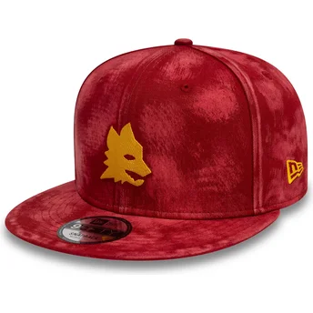 Cap ravna red snapback 9FIFTY Tie Dye Associazione Sportiva Roma Serie A New Era