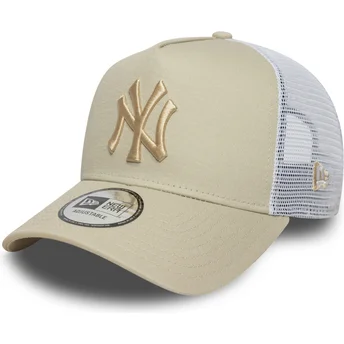 Cap zaobljena beige snapback A Frame League Essential New York Yankees MLB New Era
