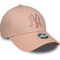 new-era-curved-brim-women-pink-logo-9forty-league-essential-new-york-yankees-mlb-pink-adjustable-cap