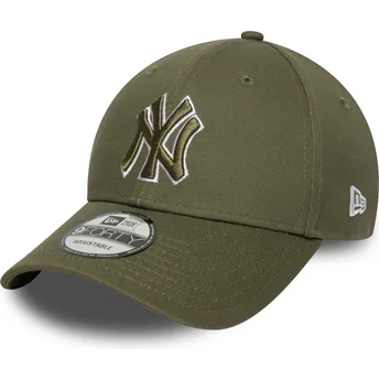 Kapa zaobljena zelena podesiv 9FORTY Outline New York Yankees MLB New Era