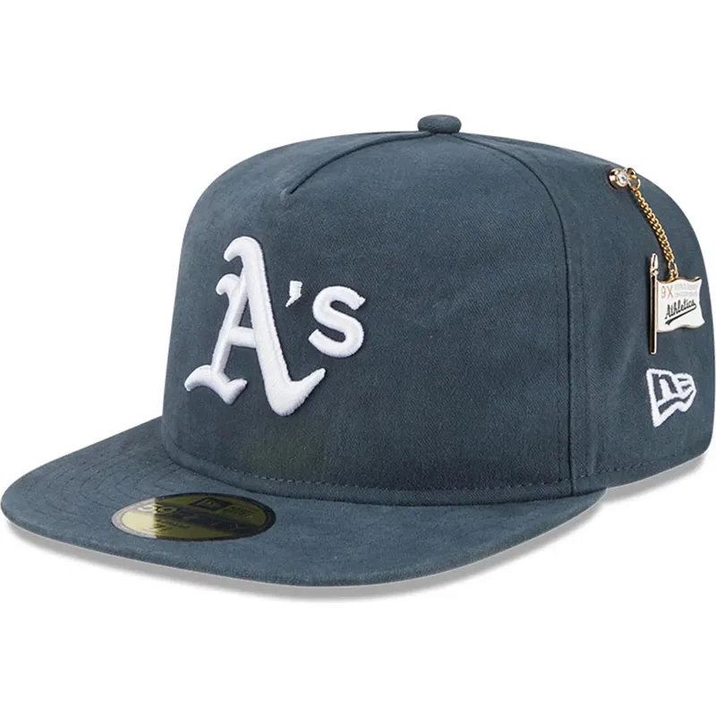 kapa-ravna-zelena-prilagodena-59fifty-a-frame-championship-side-flag-oakland-athletics-mlb-new-era