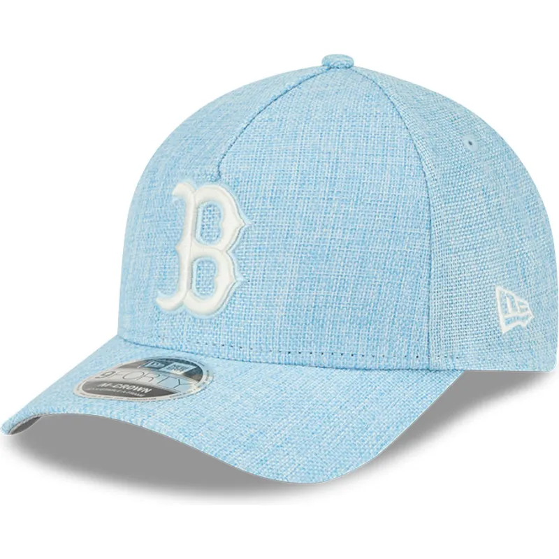 kapa-zaobljena-plava-snapback-9forty-m-crown-a-frame-cotton-weave-boston-red-sox-mlb-new-era