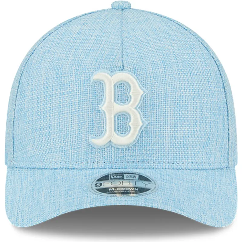 kapa-zaobljena-plava-snapback-9forty-m-crown-a-frame-cotton-weave-boston-red-sox-mlb-new-era