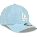 new-era-curved-brim-9forty-m-crown-a-frame-cotton-weave-los-angeles-dodgers-mlb-light-blue-snapback-cap