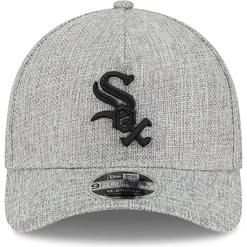 kapa-zaobljena-siva-snapback-9forty-m-crown-a-frame-cotton-weave-chicago-white-sox-mlb-new-era