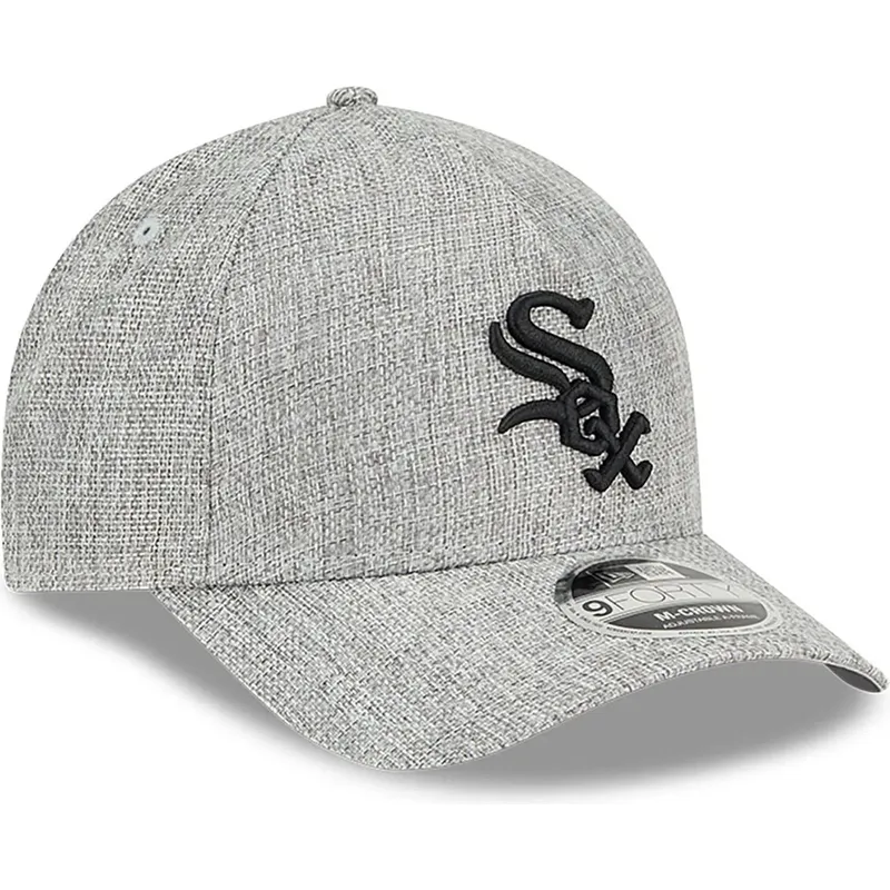 kapa-zaobljena-siva-snapback-9forty-m-crown-a-frame-cotton-weave-chicago-white-sox-mlb-new-era