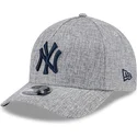 new-era-curved-brim-navy-blue-logo-9forty-m-crown-a-frame-cotton-weave-new-york-yankees-mlb-grey-snapback-cap